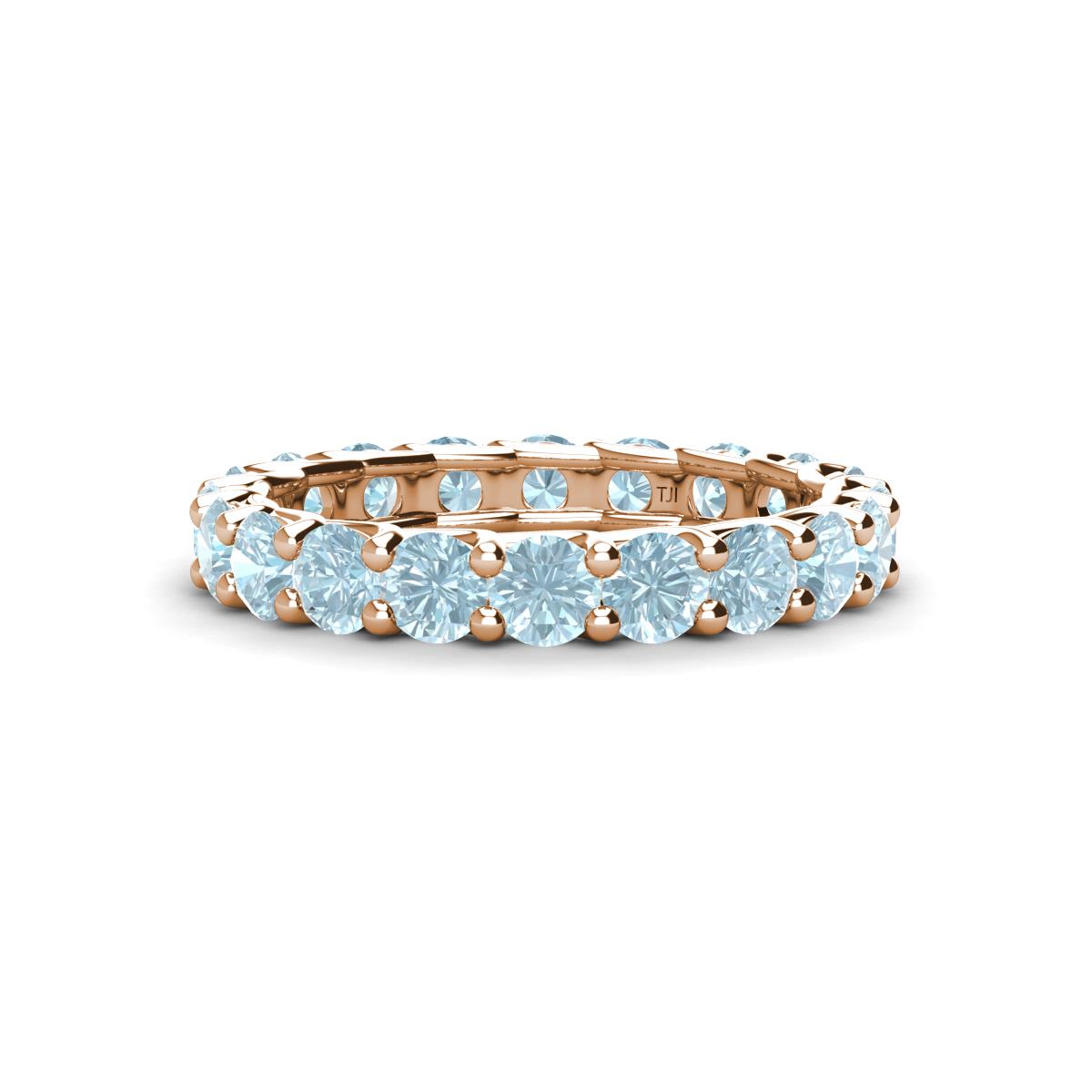 Laida 3.40 mm Aquamarine Eternity Band 