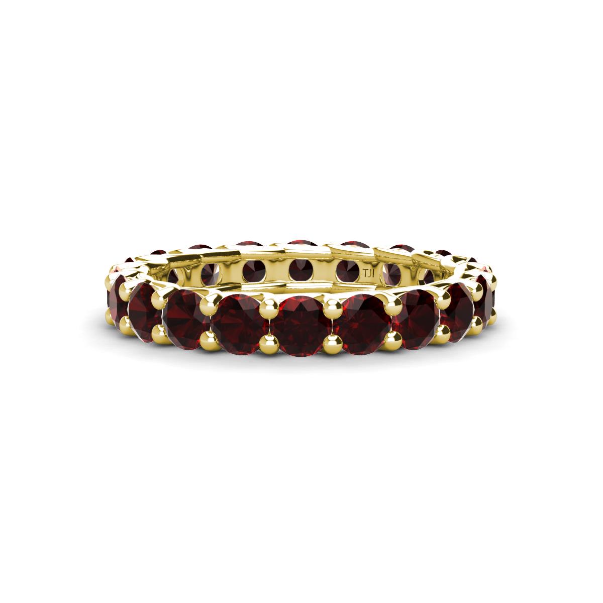 Laida 3.40 mm Red Garnet Eternity Band 