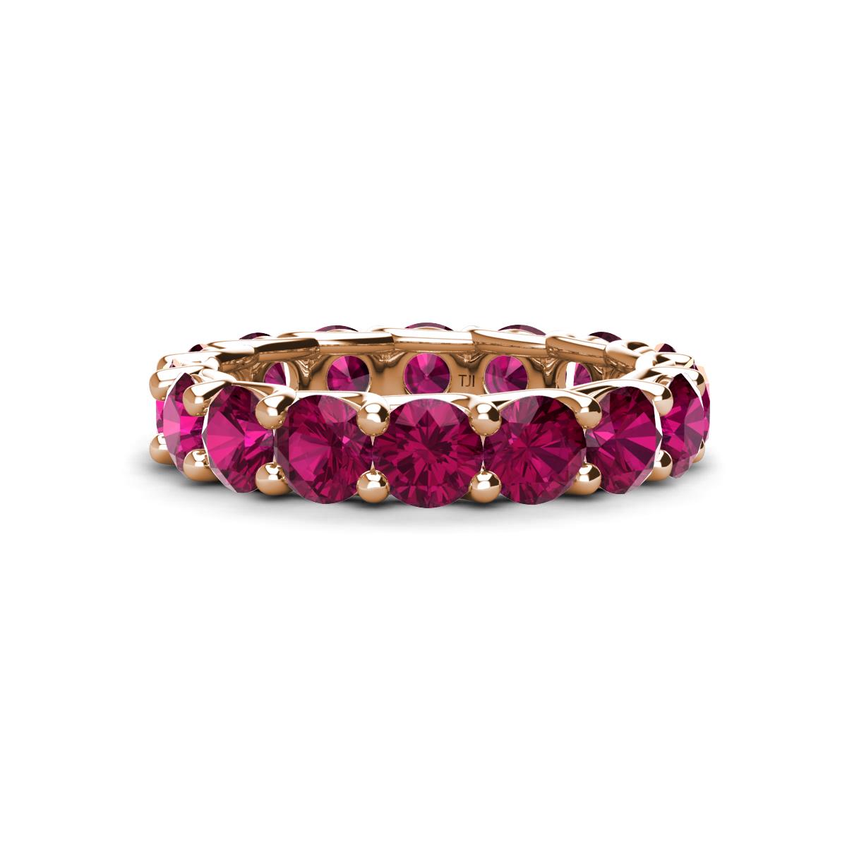 Laida 4.00 mm Rhodolite Garnet Eternity Band 