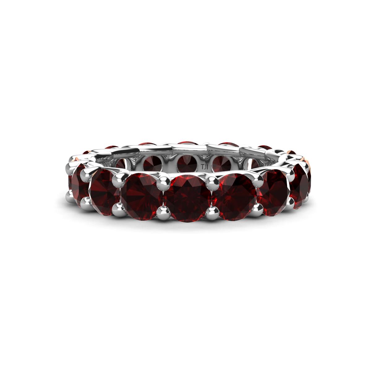 Laida 4.00 mm Red Garnet Eternity Band 