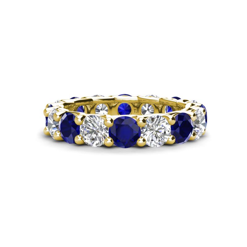 Laida 5.04 ctw (4.00 mm) Blue Sapphire and Diamond Eternity Band 