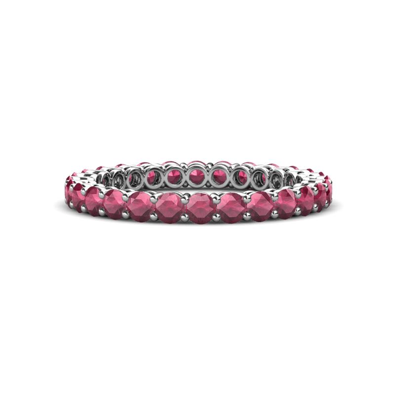 Tiffany 2.40 mm Rhodolite Garnet Eternity Band 