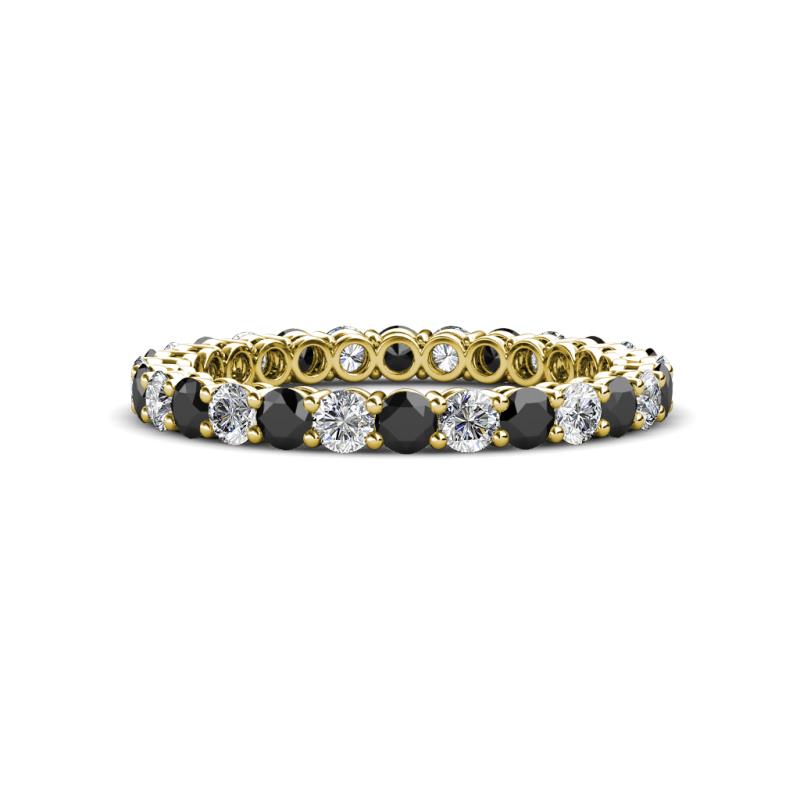 Tiffany 2.40 mm Black and White Lab Grown Diamond Eternity Band 