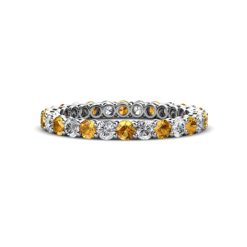 Tiffany 2.40 mm Citrine and Lab Grown Diamond Eternity Band 
