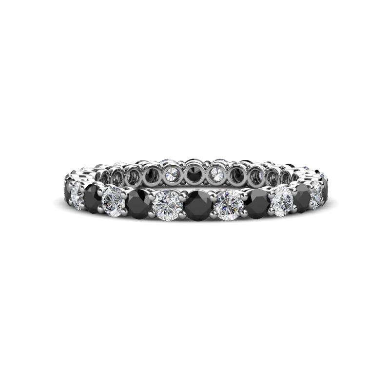 Tiffany 2.40 mm Black and White Lab Grown Diamond Eternity Band 