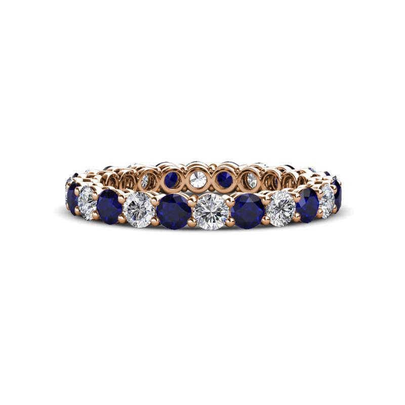 Tiffany 2.80 mm Blue Sapphire and Diamond Eternity Band 
