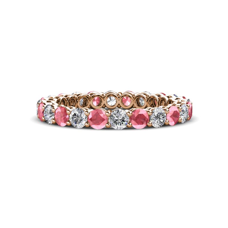 Tiffany 2.80 mm Pink Tourmaline and Diamond Eternity Band 