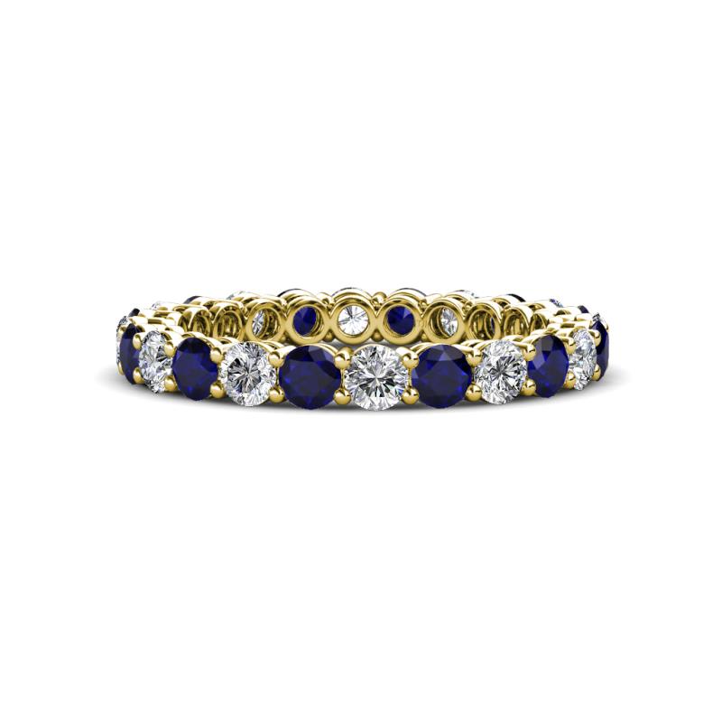 Tiffany 2.80 mm Blue Sapphire and Lab Grown Diamond Eternity Band 