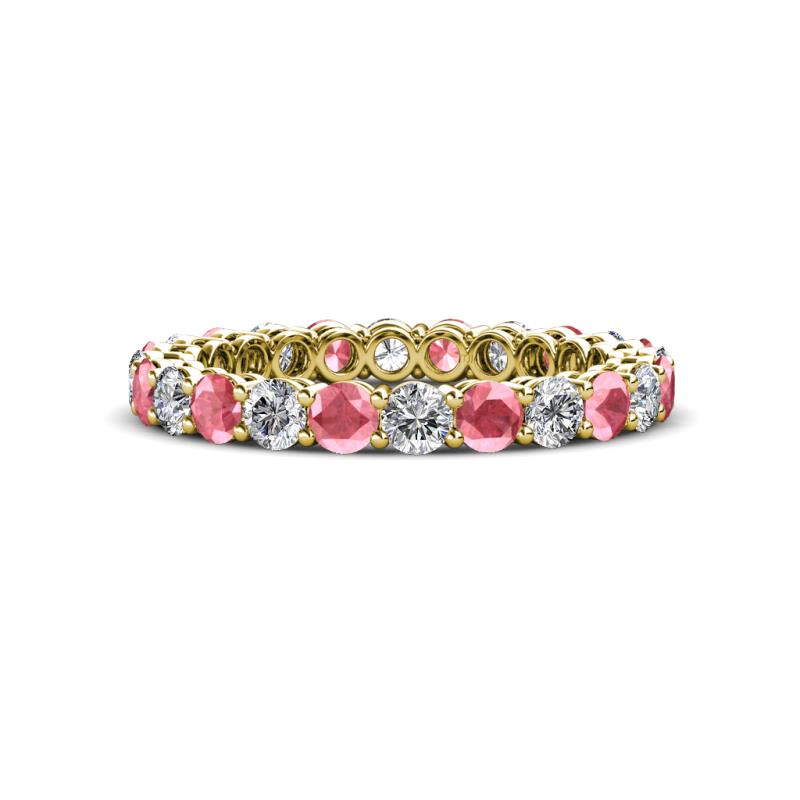 Tiffany 2.80 mm Pink Tourmaline and Lab Grown Diamond Eternity Band 