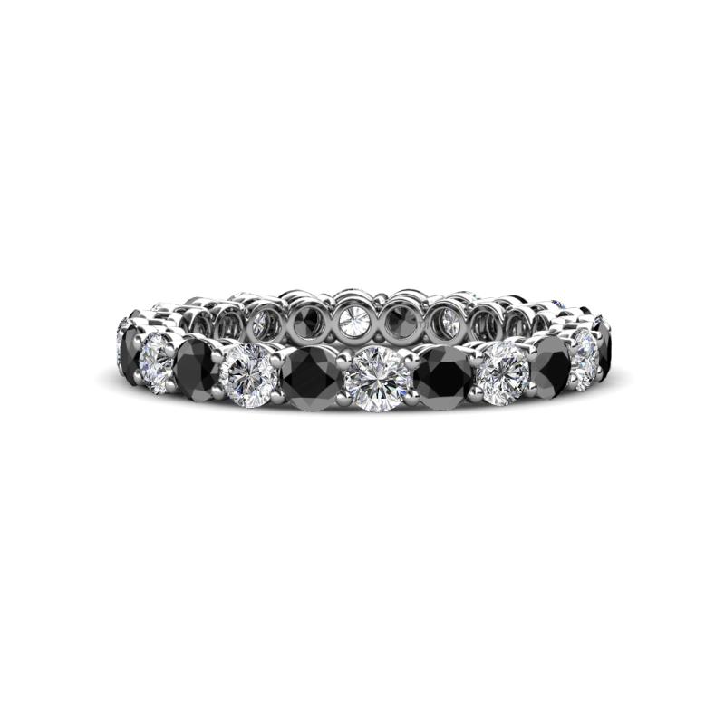 Tiffany 2.80 mm Black and White Lab Grown Diamond Eternity Band 