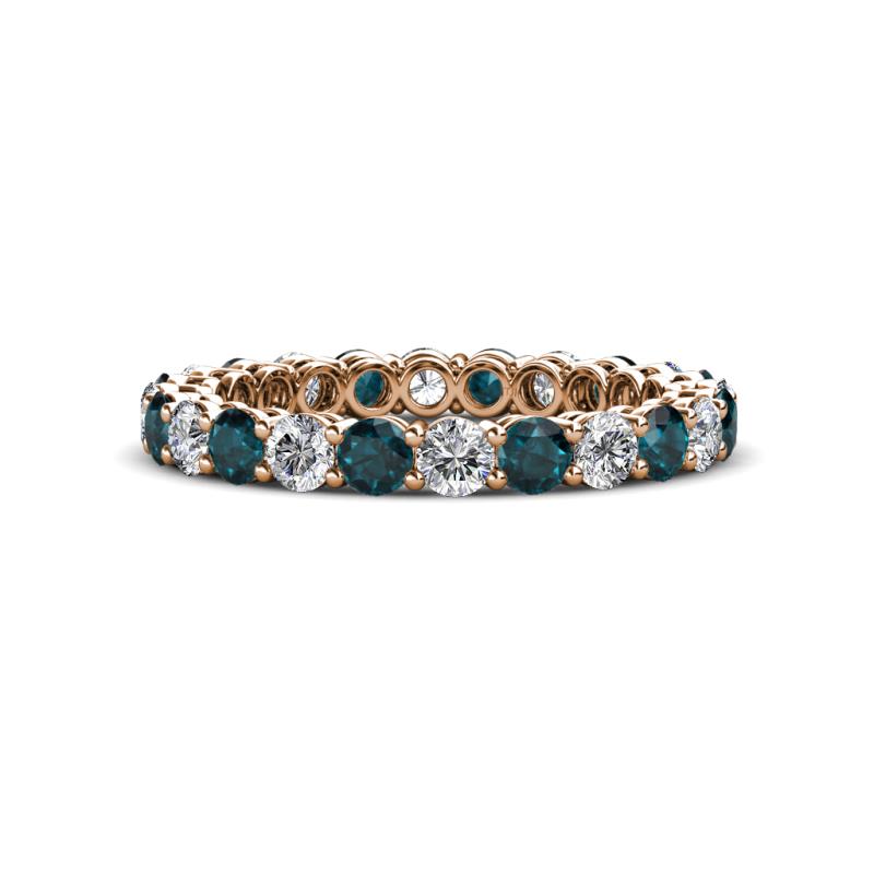 Tiffany 2.80 mm London Blue Topaz and Lab Grown Diamond Eternity Band 
