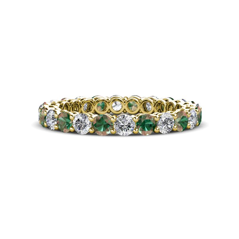 Tiffany 2.80 mm Diamond and Lab Created Alexandrite Eternity Band 