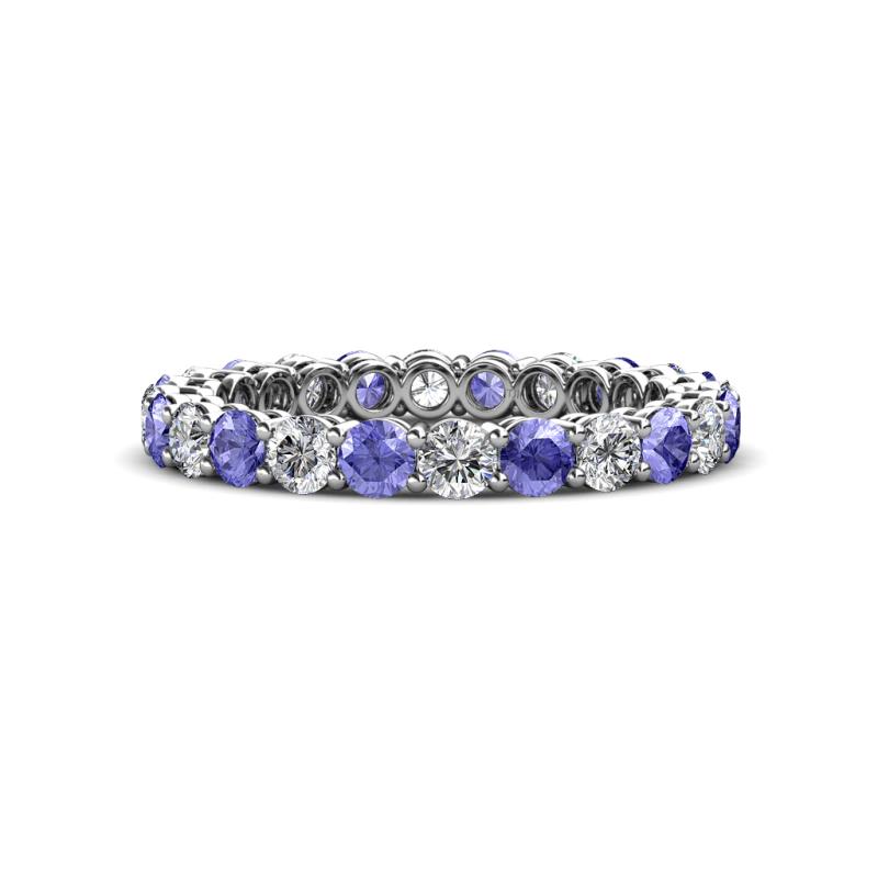 Tiffany 2.80 mm Tanzanite and Lab Grown Diamond Eternity Band 