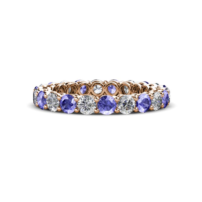 Tiffany 3.00 mm Tanzanite and Diamond Eternity Band 