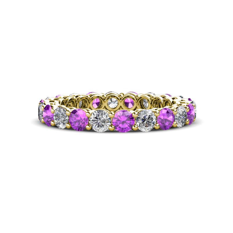 Tiffany 3.00 mm Amethyst and Diamond Eternity Band 