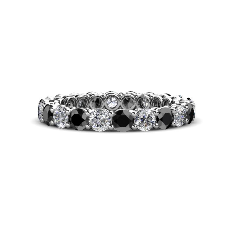 Tiffany 3.00 mm Black and White Lab Grown Diamond Eternity Band 