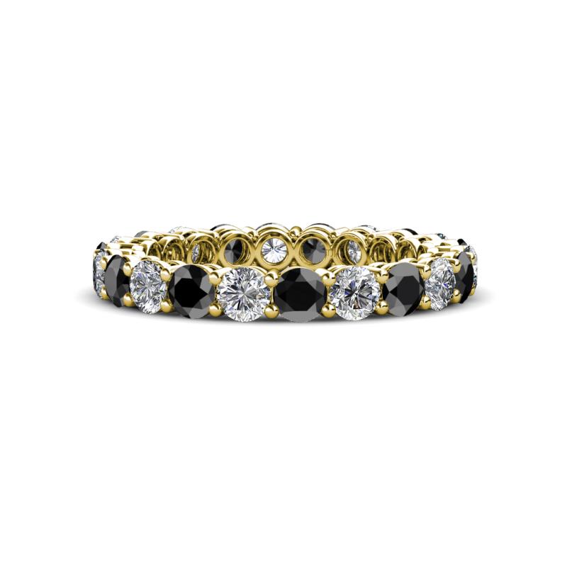 Tiffany 3.00 mm Black and White Lab Grown Diamond Eternity Band 