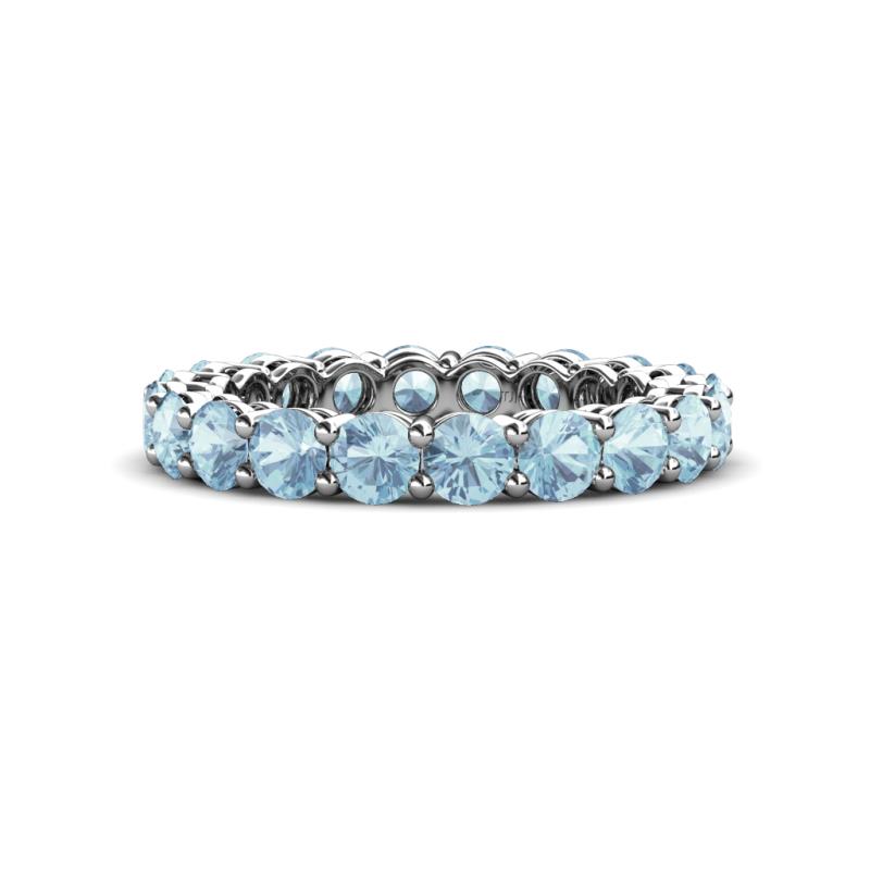 Tiffany 3.40 mm Aquamarine Eternity Band 