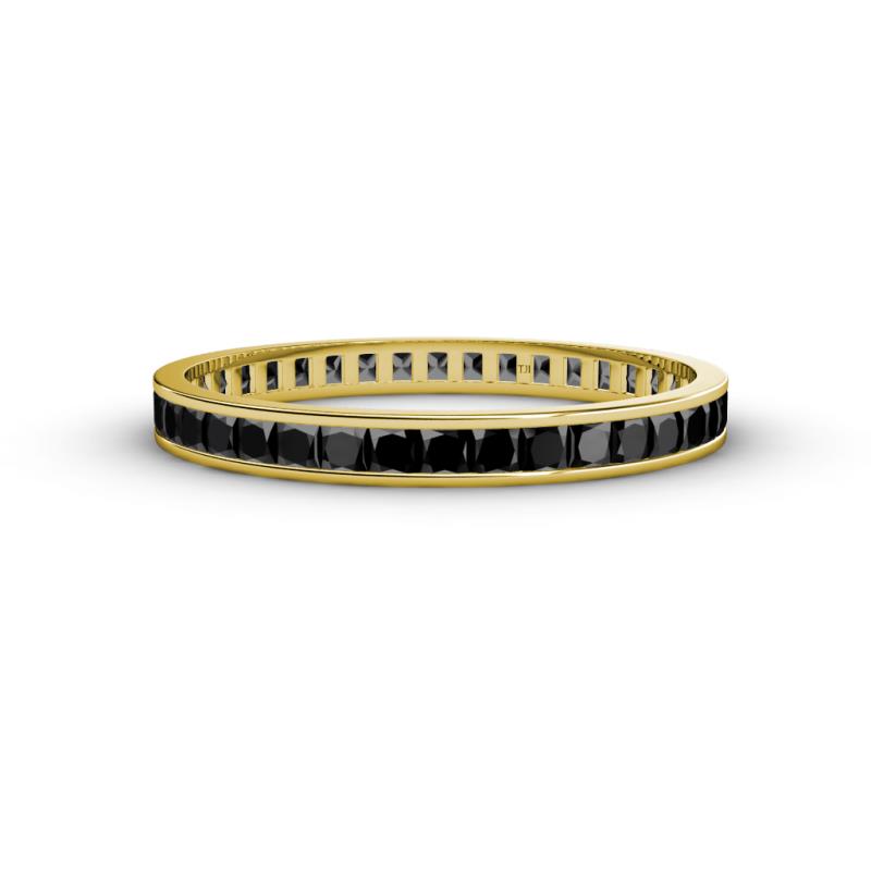 Rebica 2.00 mm Princess Cut Black Diamond Eternity Band 