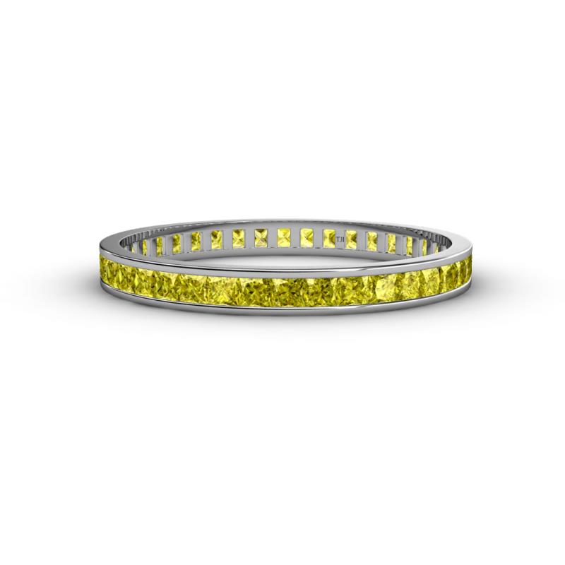 Rebica 2.00 mm Princess Cut Yellow Diamond Eternity Band 