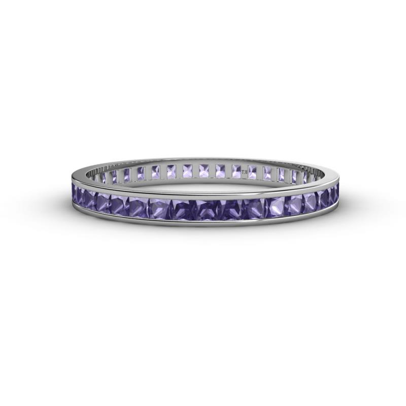 Rebica 2.50 mm Princess Cut Iolite Eternity Band 