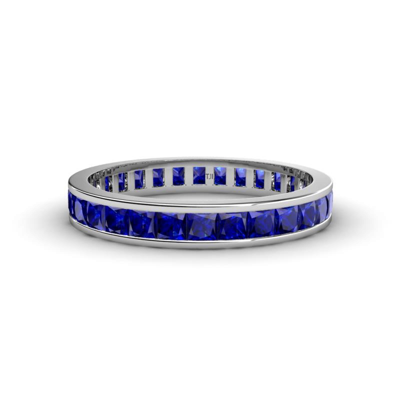 Rebica 3.00 mm Princess Cut Blue Sapphire Eternity Band 