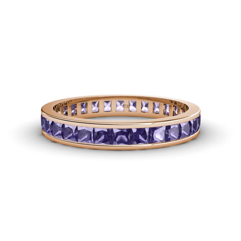 Rebica 3.00 mm Princess Cut Iolite Eternity Band 