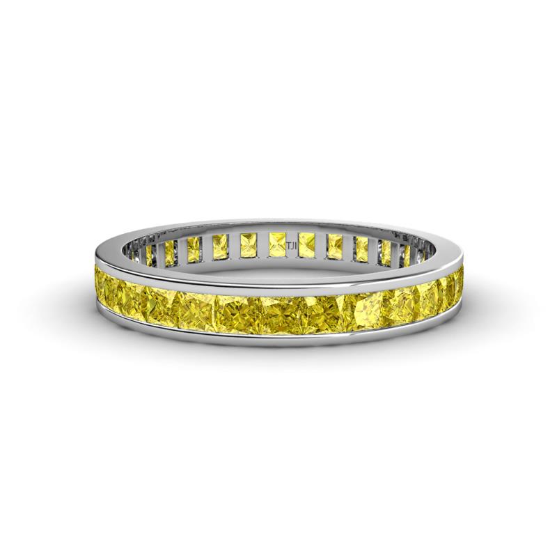 Rebica 3.00 mm Princess Cut Yellow Sapphire Eternity Band 