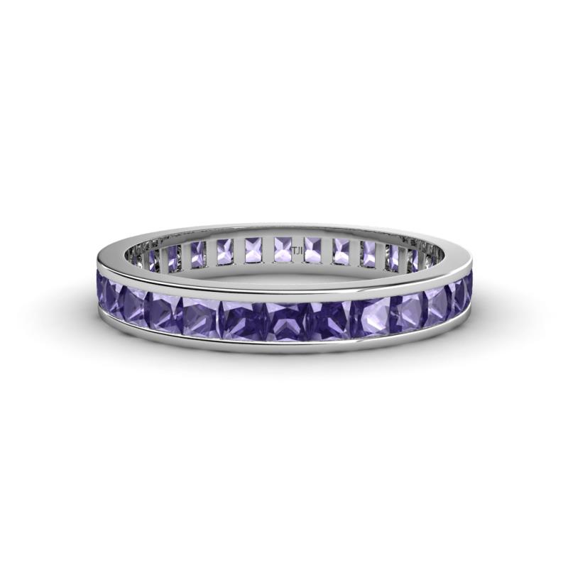 Rebica 3.00 mm Princess Cut Iolite Eternity Band 