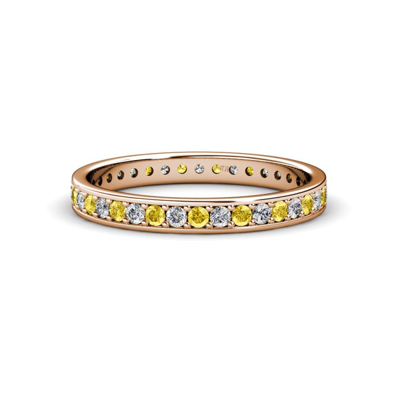 Livia 1.70 mm Yellow Sapphire and Diamond Eternity Band 