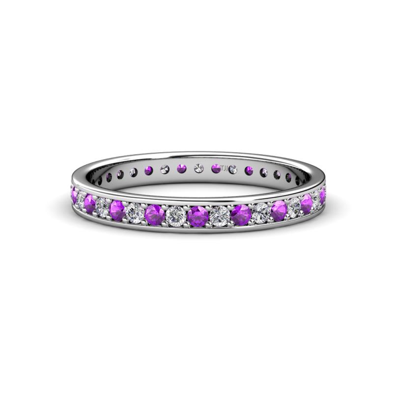 Livia 1.70 mm Amethyst and Diamond Eternity Band 