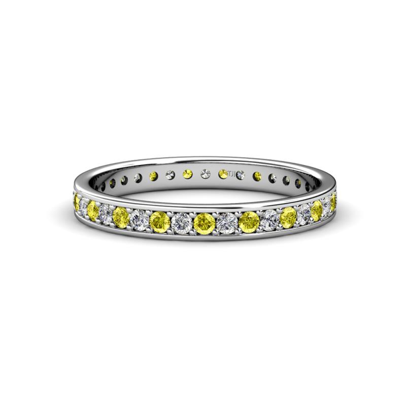 Livia 1.70 mm Yellow and White Lab Grown Diamond Eternity Band 