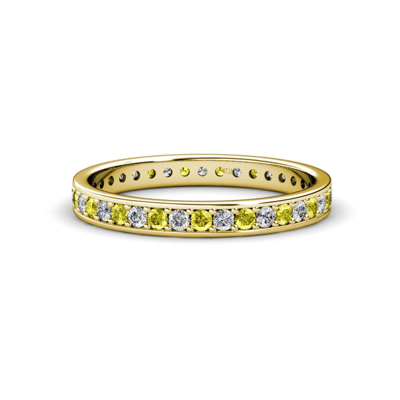 Livia 1.70 mm Yellow and White Lab Grown Diamond Eternity Band 