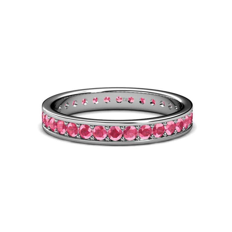 Livia 2.00 mm Pink Tourmaline Eternity Band 