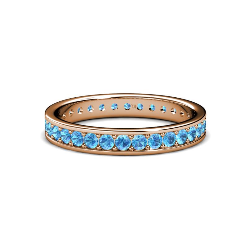 Livia 2.00 mm Blue Topaz Eternity Band 