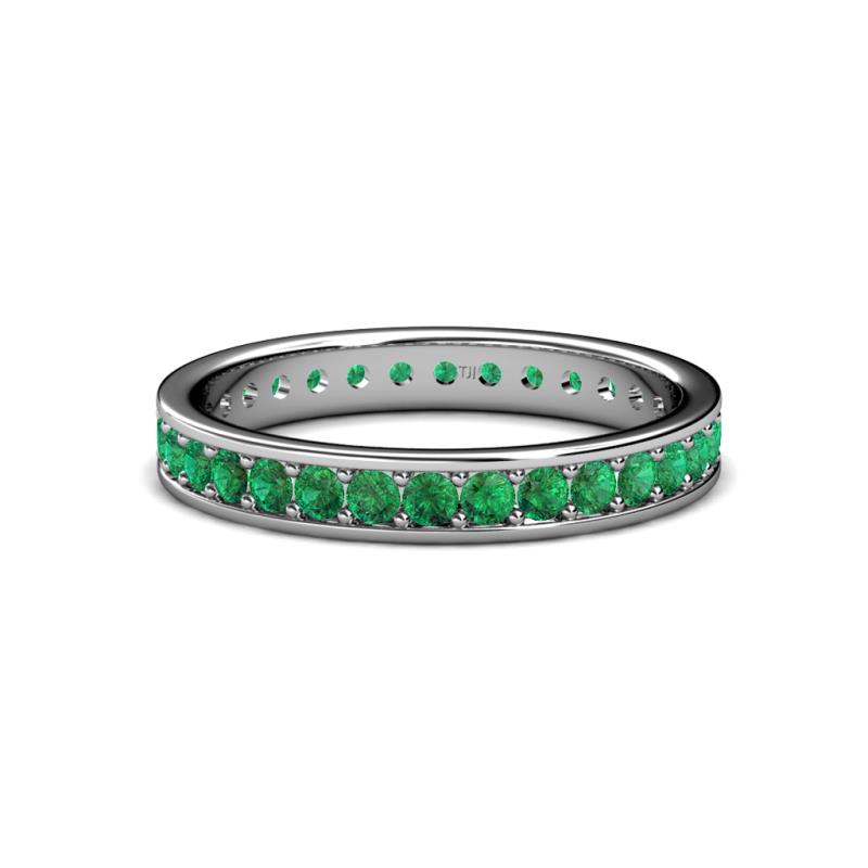 Livia 2.00 mm Emerald Eternity Band 