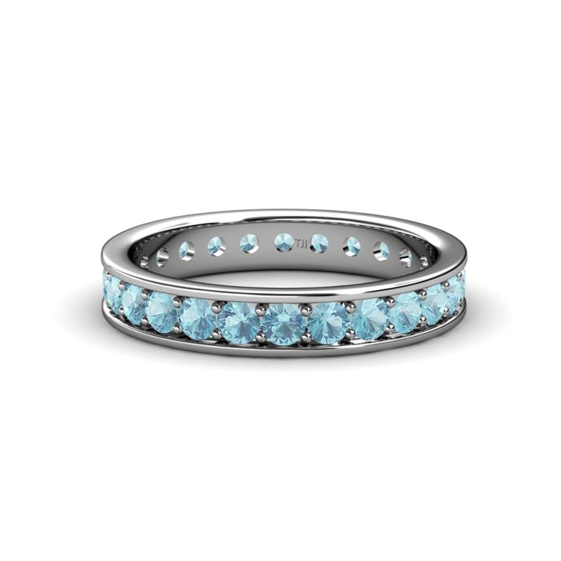 Livia 2.40 mm Aquamarine Eternity Band 