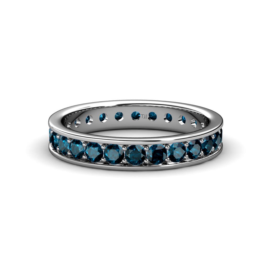 Livia 2.40 mm Blue Diamond Eternity Band 
