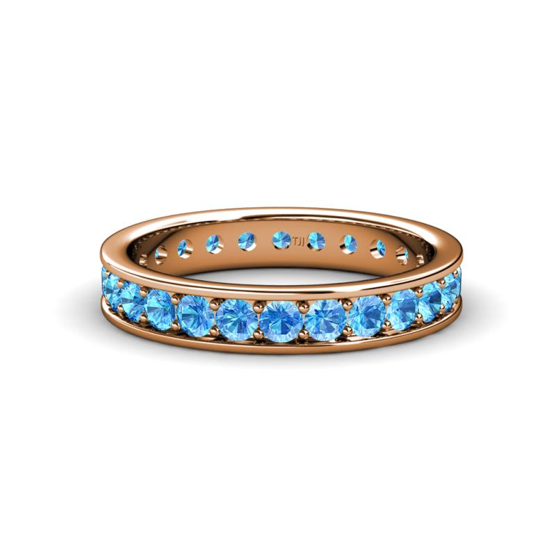 Livia 2.70 mm Blue Topaz Eternity Band 