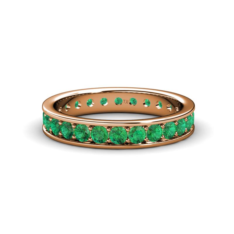 Livia 2.70 mm Emerald Eternity Band 
