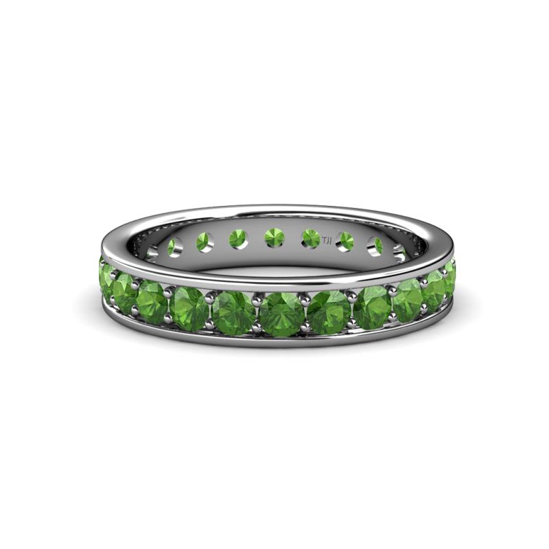Livia 3.00 mm Green Garnet Eternity Band 