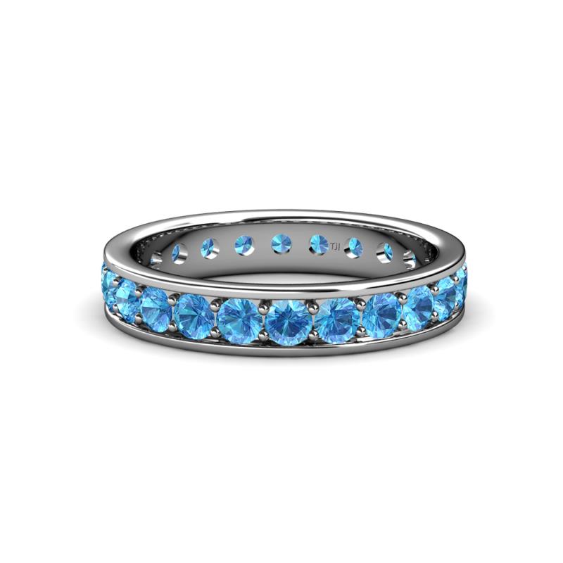 Livia 3.00 mm Blue Topaz Eternity Band 