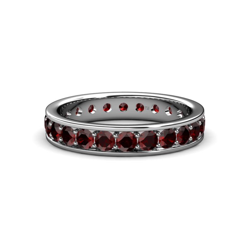 Livia 3.00 mm Red Garnet Eternity Band 