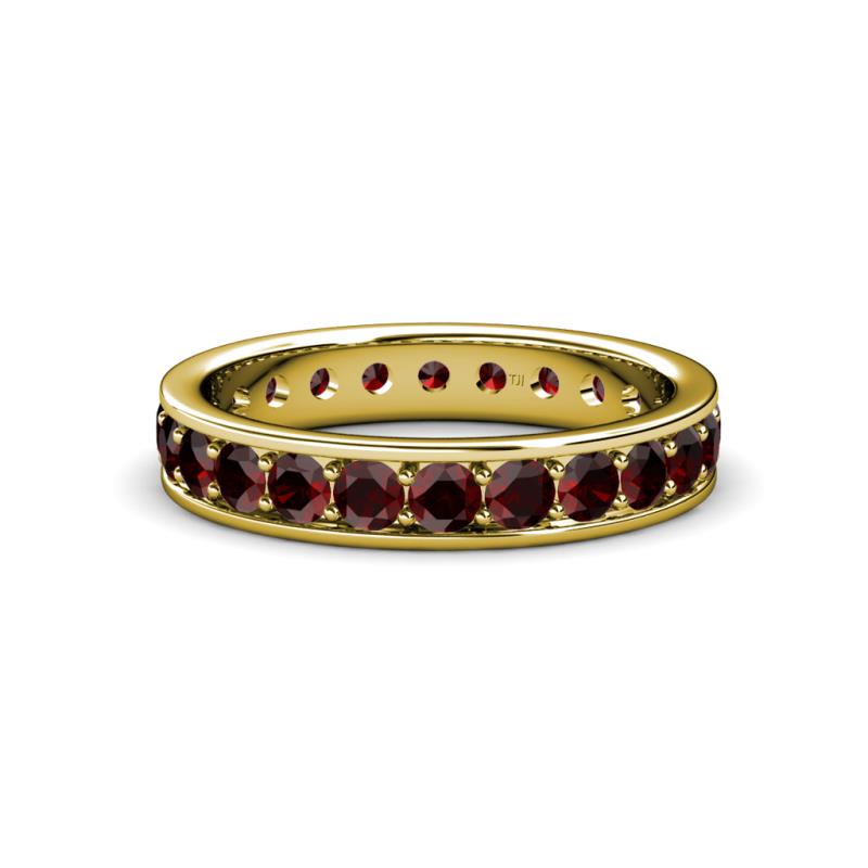 Livia 3.00 mm Red Garnet Eternity Band 