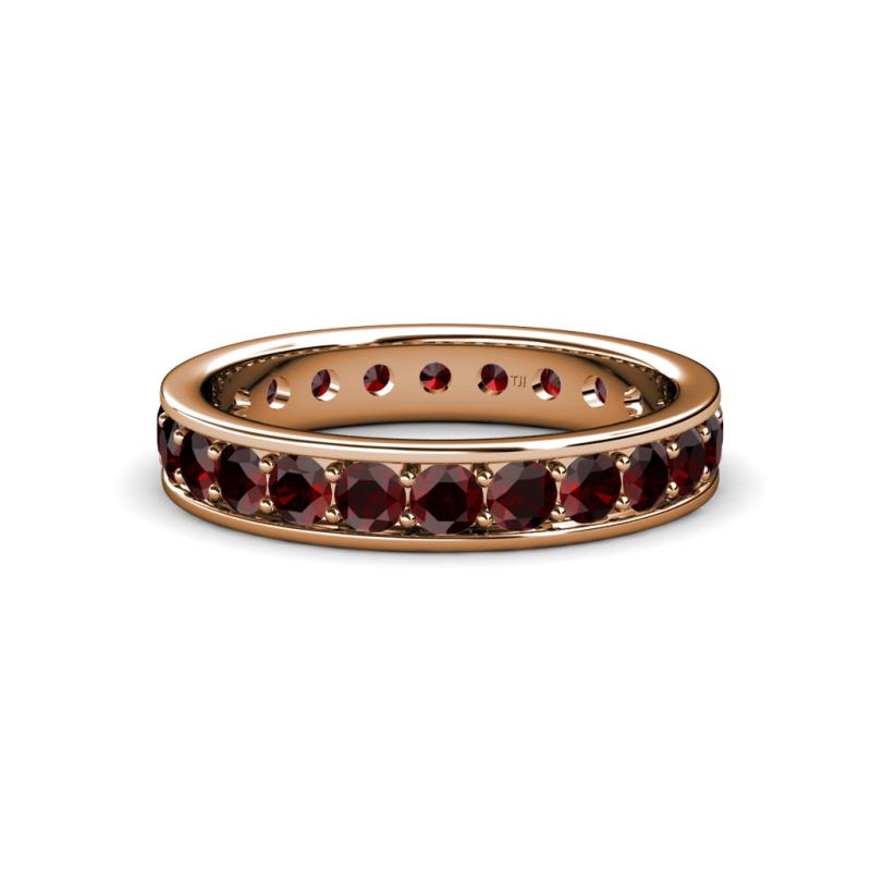 Livia 3.00 mm Red Garnet Eternity Band 