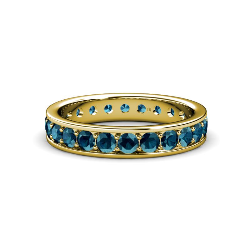 Livia 3.00 mm Blue Diamond Eternity Band 