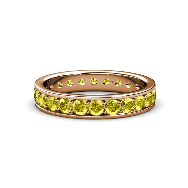 Livia 3.00 mm Yellow Diamond Eternity Band 