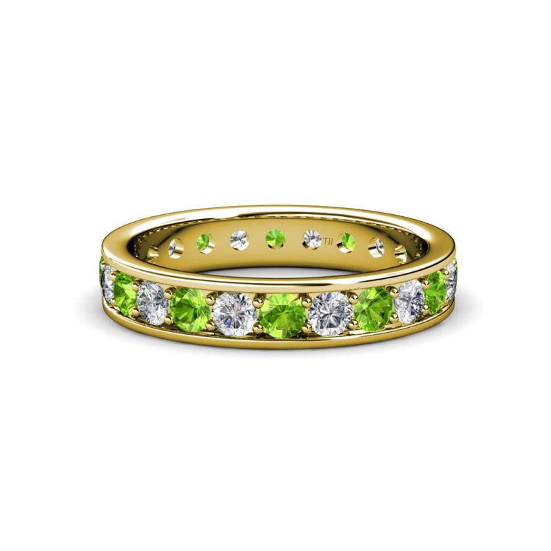 Livia 3.00 mm Peridot and Lab Grown Diamond Eternity Band 