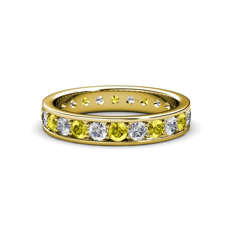 Livia 3.00 mm Yellow and White Lab Grown Diamond Eternity Band 