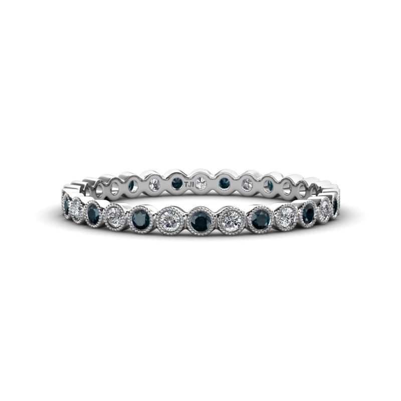 Arria 2.00 mm Blue and White Diamond Eternity Band 